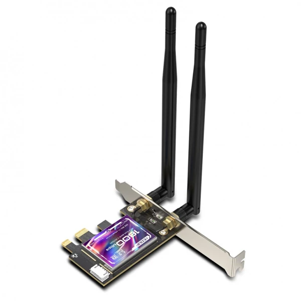 EP-9658 كرت شبكة داخلي  بمنفذ PCIe من EDUP  يدعم وايفاي 6 مزدوج النطاق و بلوتوث اصدار 5.2