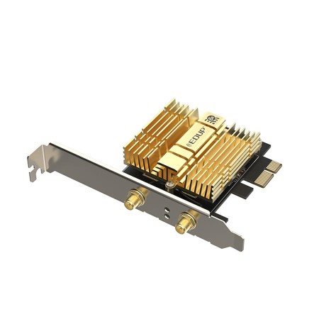EP-9651GS كرت شبكة داخلي AX210 بمنفذ PCIe من EDUP يدعم وايفاي 6 إي ثلاثي النطاق و بلوتوث 5.2 EP-9651GS كرت شبكة داخلي AX210 بمنفذ PCIe من EDUP يدعم وايفاي 6 إي ثلاثي النطاق و بلوتوث 5.2