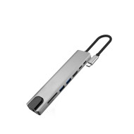 موزع USB-C متعدد المهام ب 8 منافذ 