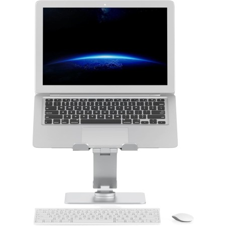 UPERGO ALUMINUM HEIGHT ADJUSTABLE LAPTOP STAND – Silver