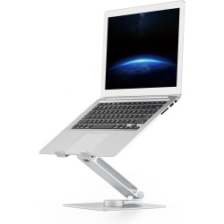  اوبيرقو ستاند لابتوب المنيوم بخاصيه التحكم في الارتفاع - فضي