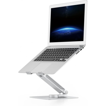 UPERGO ALUMINUM HEIGHT ADJUSTABLE LAPTOP STAND – Silver