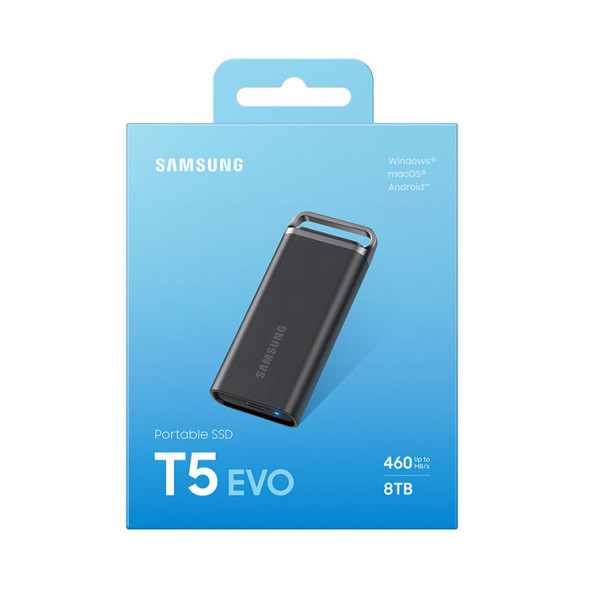 سامسونج تي 5 ايفو SSD خارجي بحجم 8 تيرا - اسود سامسونج تي 5 ايفو SSD خارجي بحجم 8 تيرا - اسود