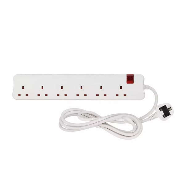 LEGRAND Power Extension Cord 6 Ways 3M -White LEGRAND Power Extension Cord 6 Ways 3M -White