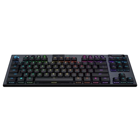 لوحة مفاتيح ألعاب لاسلكية لوجيتك G915 TKL ميكانيكية بدون لوحة أرقام بإضاءة RGB (مفاتيح GL Clicky) – أسود لوحة مفاتيح ألعاب لاسلكية لوجيتك G915 TKL ميكانيكية بدون لوحة أرقام بإضاءة RGB (مفاتيح GL Clicky) – أسود