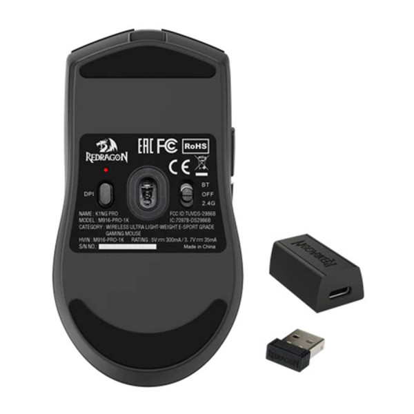 REDRAGON KING M916 PRO 3-Modes Connection Gaming Mouse - Black REDRAGON KING M916 PRO 3-Modes Connection Gaming Mouse - Black