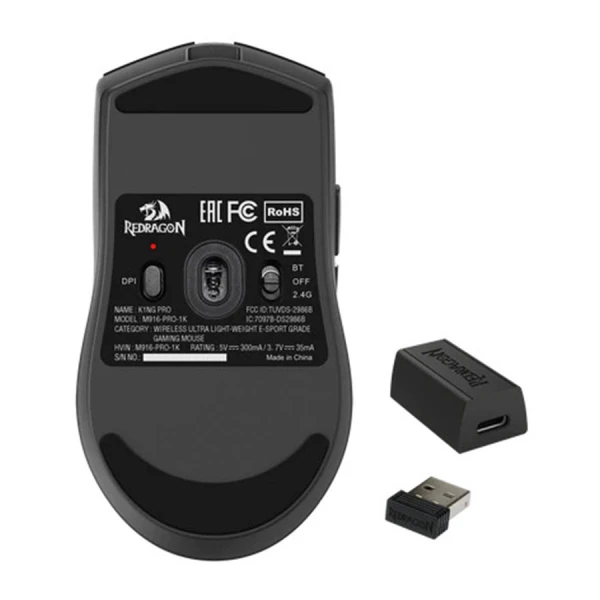 REDRAGON KING M916 PRO 3-Modes Connection Gaming Mouse - Black REDRAGON KING M916 PRO 3-Modes Connection Gaming Mouse - Black