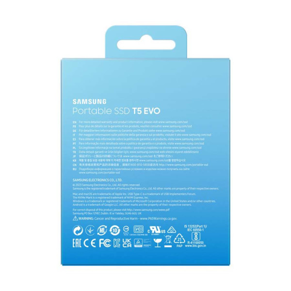 Samsung T5 EVO Portable SSD 2TB USB 3.2 Gen1 - Black Samsung T5 EVO Portable SSD 2TB USB 3.2 Gen1 - Black
