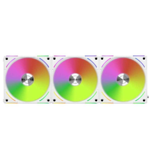 Lian Li Uni Fan AL120 V2 - 3x120mm RGB Led Case Fan - White Lian Li Uni Fan AL120 V2 - 3x120mm RGB Led Case Fan - White