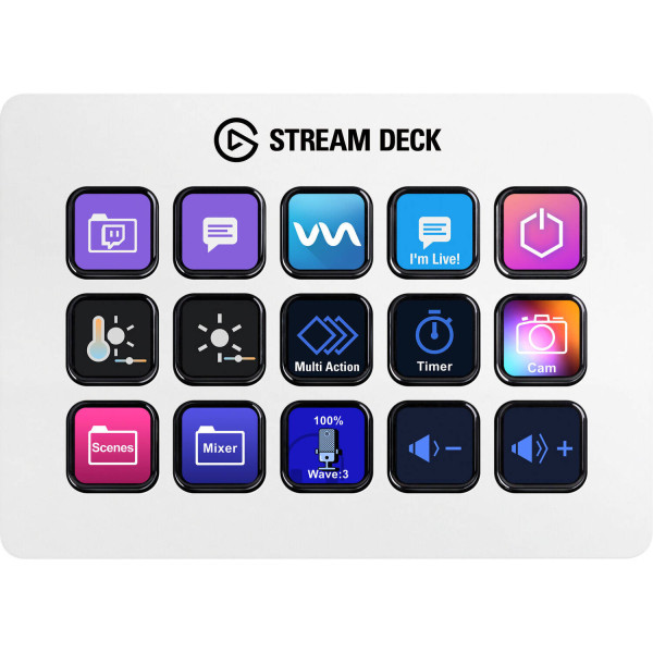 Elgato Stream Deck MK.2 15 LCD Keys - White Elgato Stream Deck MK.2 15 LCD Keys - White