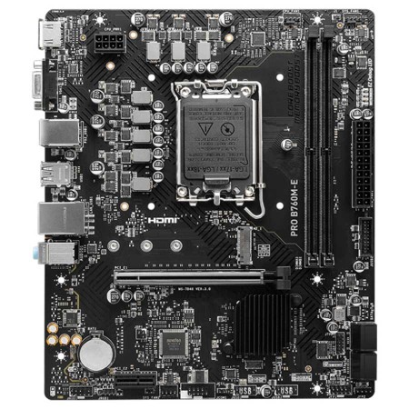 MSI PRO B760M-E GAMING Motherboard - PCIe 4.0 - LGA1700 Socket - DDR5 RAM