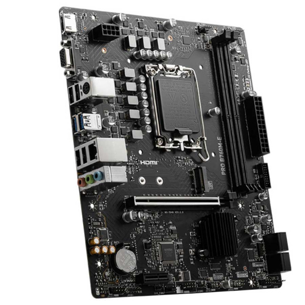 MSI Pro B760M-E Gaming Motherboard - DDR 5 - Lighting GEN 4 - LGA 1700 MSI Pro B760M-E Gaming Motherboard - DDR 5 - Lighting GEN 4 - LGA 1700