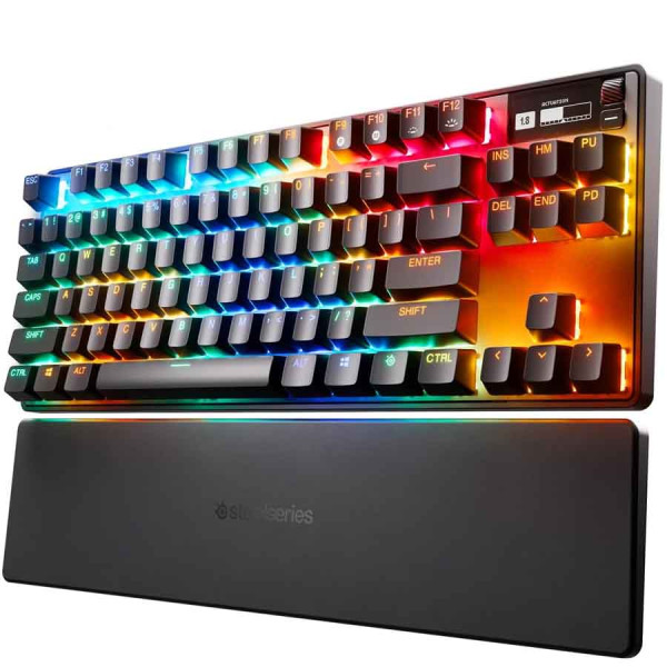 SteelSeries APEX PRO TKL Wireless Mechanical Gaming Keyboard RGB - OLED Display - OmniPoint Switch SteelSeries APEX PRO TKL Wireless Mechanical Gaming Keyboard RGB - OLED Display - OmniPoint Switch