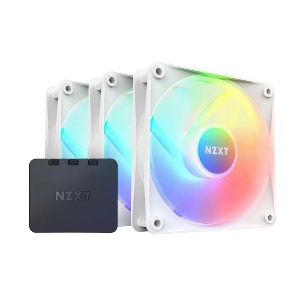NZXT F120 CORE 120mm 3x RGB Fan With Controller - White NZXT F120 CORE 120mm 3x RGB Fan With Controller - White
