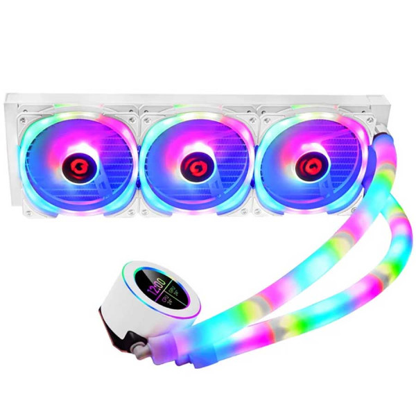 قيم اون كراكن N360 مبرد مائي احترافي RGB مع شاشة - ابيض قيم اون كراكن N360 مبرد مائي احترافي RGB مع شاشة - ابيض
