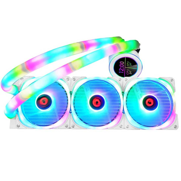 قيم اون كراكن N360 مبرد مائي احترافي RGB مع شاشة - ابيض قيم اون كراكن N360 مبرد مائي احترافي RGB مع شاشة - ابيض