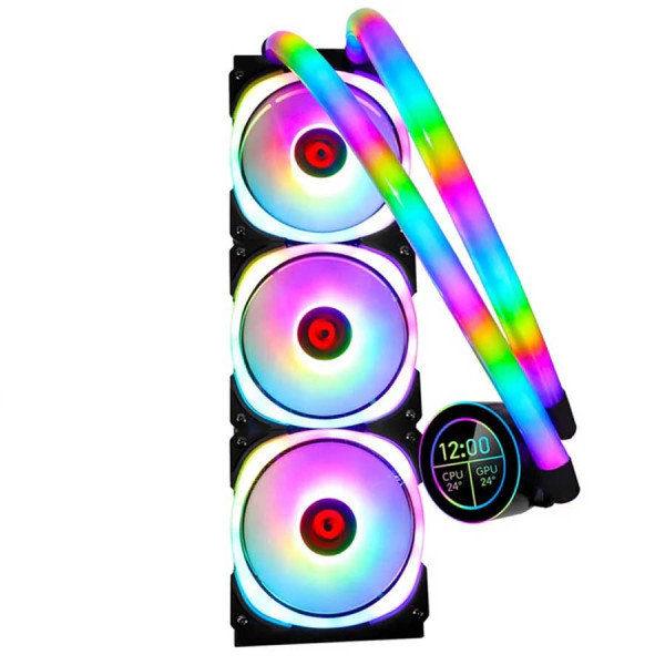 قيم اون كراكن N360 مبرد مائي احترافي RGB مع شاشة - اسود قيم اون كراكن N360 مبرد مائي احترافي RGB مع شاشة - اسود