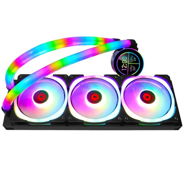 قيم اون كراكن N360 مبرد مائي احترافي RGB مع شاشة - اسود قيم اون كراكن N360 مبرد مائي احترافي RGB مع شاشة - اسود