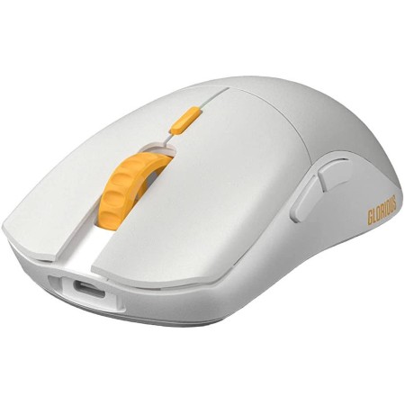Gaming Mouse Glorious Series One Pro Wireless ,up to 19,000 DPI ,84 hours battery life per full charge ,6 programmable buttons including DPI switch - Gray/Gold
