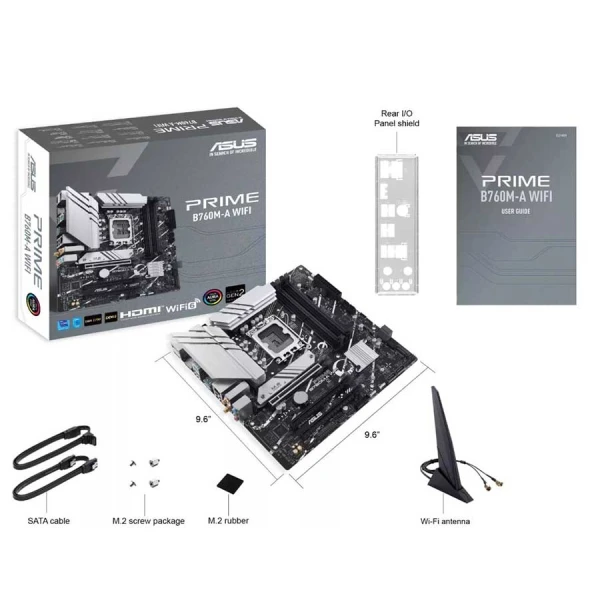 ASUS PRIME B760M-A DDR5 WiFi 6 Aura Sync - LGA 1700 ASUS PRIME B760M-A DDR5 WiFi 6 Aura Sync - LGA 1700