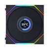 ليان لي يوني فان تي ال LCD عدد 3 مراوح 120mm لكيس الكمبيوتر - اسود