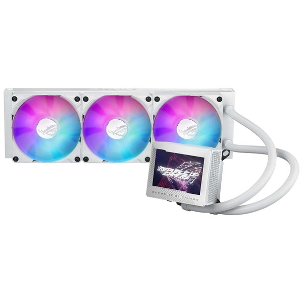 أسوس ار او جي ريوجين III 360 مبرد مائي للكمبيوتر بشاشة LCD - أبيض أسوس ار او جي ريوجين III 360 مبرد مائي للكمبيوتر بشاشة LCD - أبيض