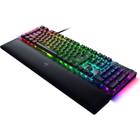 RAZER BlackWidow V4 Mechanical Gaming Keyboard, Yellow Switches (Linear, Silent), Full Size, Razer Chroma RGB, USB Connection - BLACK