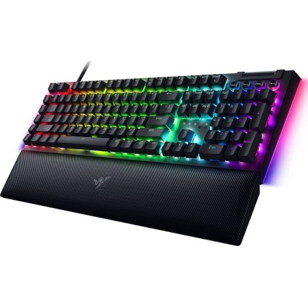 RAZER BlackWidow V4 Mechanical Gaming Keyboard, Yellow Switches (Linear, Silent), Full Size, Razer Chroma RGB, USB Connection - BLACK