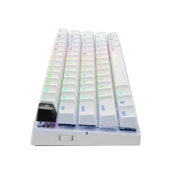 LOGITECH PRO X 60 LIGHTSPEED 60% Wireless Gaming Keyboard KEYCONTROL, LIGHTSYNC RGB, and Optical Switches - WHITE