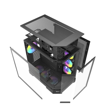 DARKFLASH DQX90 LUXURY ATX PC Case 4X RGB Fans Type-C - BLACK
