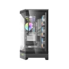 دارك فلاش DQX90 كيس كمبيوتر زجاجي للالعاب مع 4 مراوحه مضيئة يدعم USB Type-C امامي - اسود دارك فلاش DQX90 كيس كمبيوتر زجاجي للالعاب مع 4 مراوحه مضيئة يدعم USB Type-C امامي - اسود