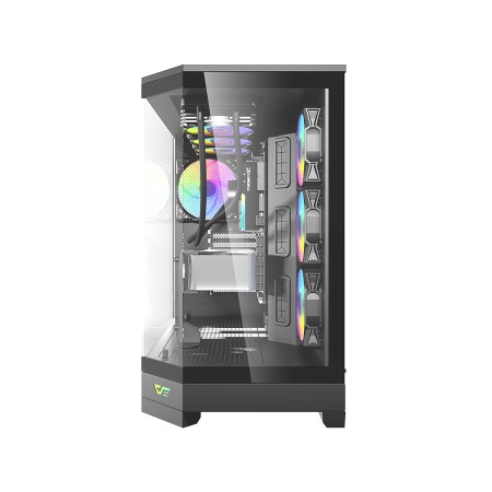 DARKFLASH DQX90 LUXURY ATX PC Case 4X RGB Fans Type-C - BLACK