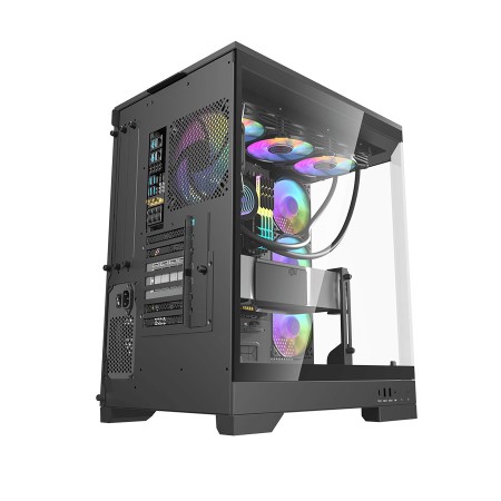 DARKFLASH DQX90 LUXURY ATX PC Case 4X RGB Fans Type-C - BLACK