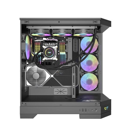 DARKFLASH DQX90 LUXURY ATX PC Case 4X RGB Fans Type-C - BLACK