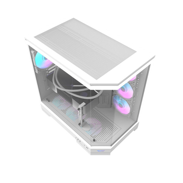 DARKFLASH DQX90 LUXURY ATX PC Case 4X RGB Fans Type-C - WHITE DARKFLASH DQX90 LUXURY ATX PC Case 4X RGB Fans Type-C - WHITE