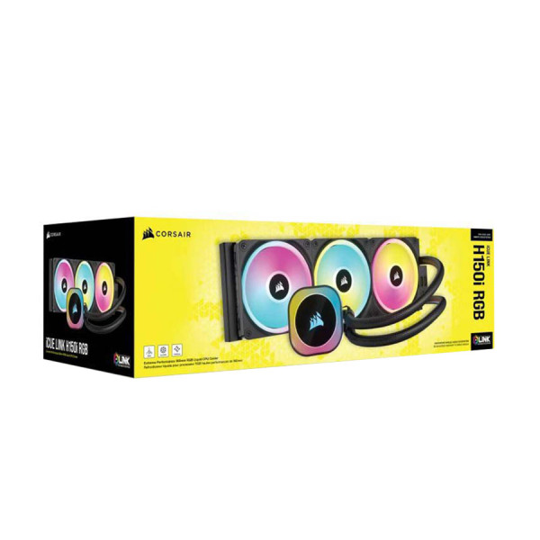 CORSAIR iCUE LINK H150i RGB AIO 360mm Liquid CPU Cooler - Black CORSAIR iCUE LINK H150i RGB AIO 360mm Liquid CPU Cooler - Black