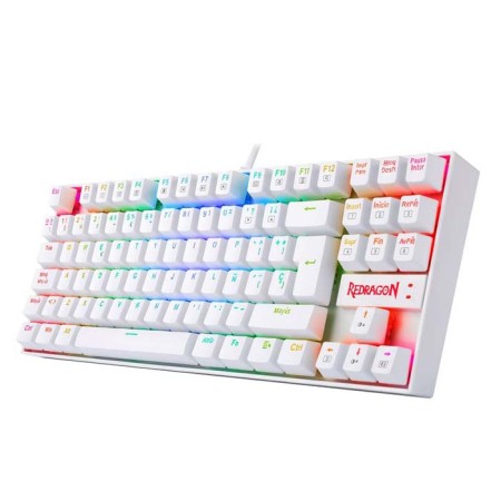 ريد دراقون كومارا K552W-RGB كيبورد العاب ميكانيكي سلكي  سويتش ازرق - ابيض