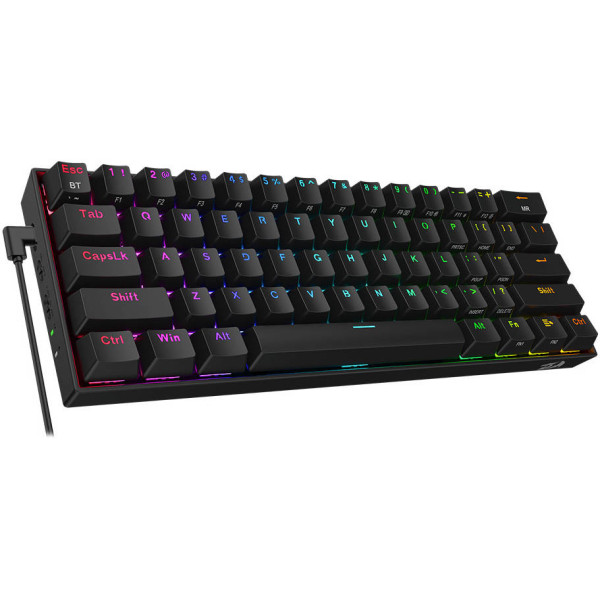 Redragon K530 Draconic Pro RGB 60% Mechanical Wireless - BT Gaming Keyboard - BROWN Switch - Black Redragon K530 Draconic Pro RGB 60% Mechanical Wireless - BT Gaming Keyboard - BROWN Switch - Black