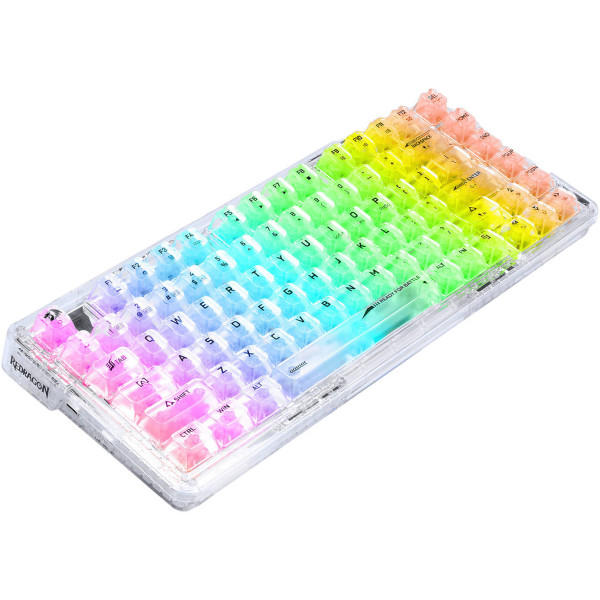 REDRAGON ELF Pro Crystal 75% Mechanical Wireless - BT Gaming Keyboard - Custom Linear Switch - MX REDRAGON ELF Pro Crystal 75% Mechanical Wireless - BT Gaming Keyboard - Custom Linear Switch - MX