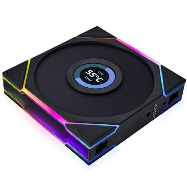 LIAN LI UNI FAN TL LCD 120 RGB 1x120mm Case Fan - Black LIAN LI UNI FAN TL LCD 120 RGB 1x120mm Case Fan - Black
