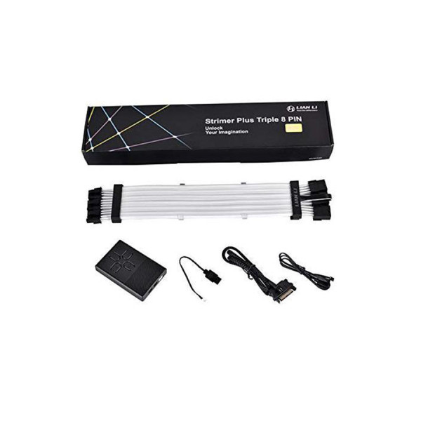 Lian Li STRIMER PLUS Triple 8 PIN Addressable RGB VGA Power Cable - Black Lian Li STRIMER PLUS Triple 8 PIN Addressable RGB VGA Power Cable - Black