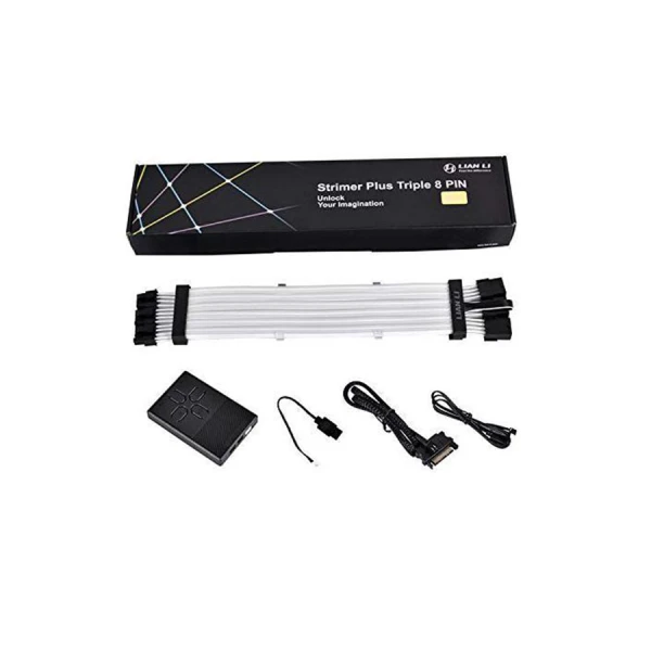 Lian Li STRIMER PLUS Triple 8 PIN Addressable RGB VGA Power Cable - Black Lian Li STRIMER PLUS Triple 8 PIN Addressable RGB VGA Power Cable - Black