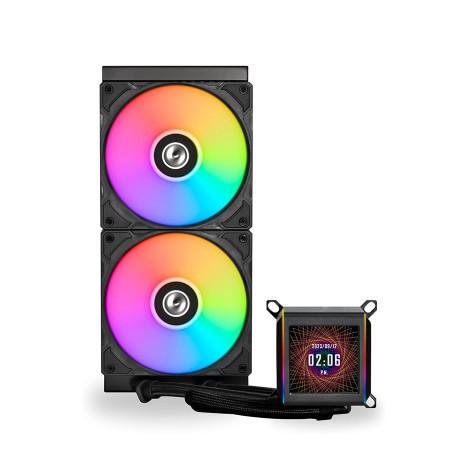 LIAN LI GALAHAD II LCD RGB مبرد سائل AIO بحجم 280mm، شاشة IPS LCD مقاس 2.88 بوصة – اسود