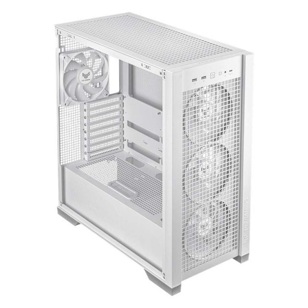 ASUS TUF Gaming GT302 Mid-Tower Case 4x 140mm ARGB Fans Hidden-Connector Motherboard support - White ASUS TUF Gaming GT302 Mid-Tower Case 4x 140mm ARGB Fans Hidden-Connector Motherboard support - White