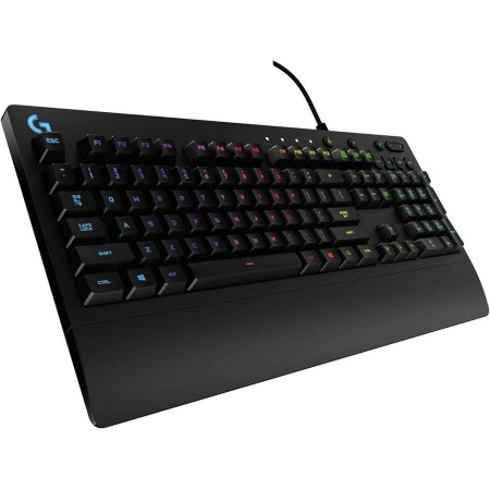 لوحة مفاتيح احترافية Logitech G213, حجم كامل, مفاتيح Mech-Dome, إضاءة RGB قابلة للتخصيص, مسند يد مدمج, اتصال سلكي USB - أسود لوحة مفاتيح احترافية Logitech G213, حجم كامل, مفاتيح Mech-Dome, إضاءة RGB قابلة للتخصيص, مسند يد مدمج, اتصال سلكي USB - أسود