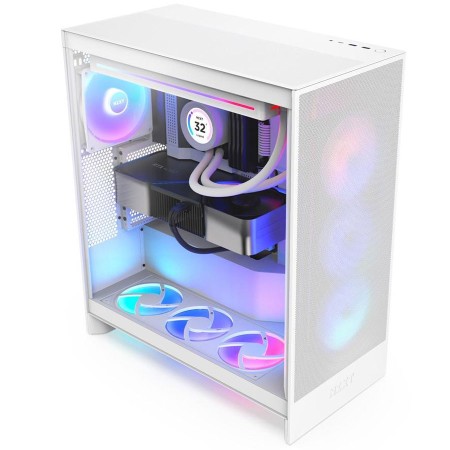 NZXT H7 Flow RGB Case (2024) - High Airflow - 3x RGB Fans - Mid Tower - White NZXT H7 Flow RGB Case (2024) - High Airflow - 3x RGB Fans - Mid Tower - White
