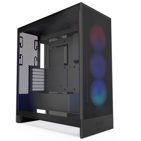 NZXT H7 FLOW ATX Mid Tower Gaming Case With 3 Fans RGB - Black ( Virsion 2024 )