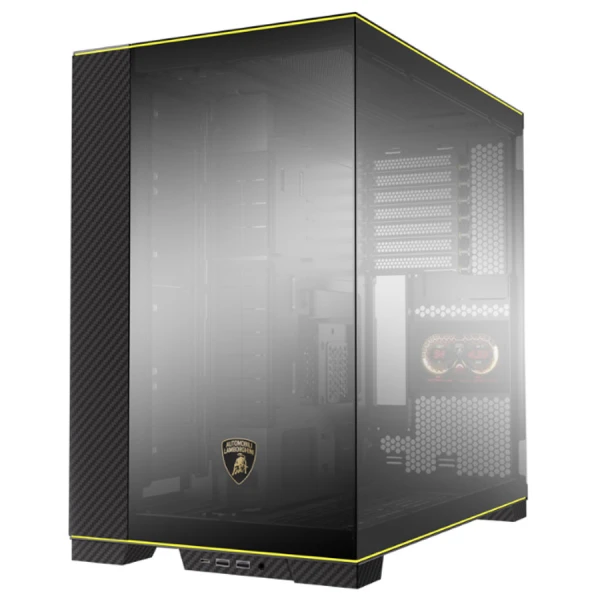 LIAN LI O11D Evo RGB Automobili Lamborghini Edition Mid-Tower ATX CASE with 5 inch Display screen - Black