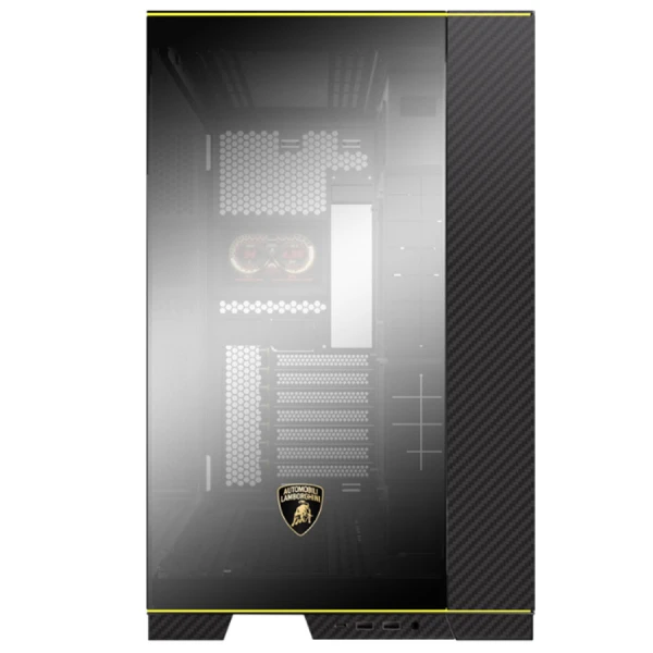LIAN LI O11D Evo RGB Automobili Lamborghini Edition Mid-Tower ATX CASE with 5 inch Display screen - Black