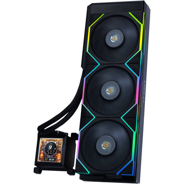 ليان لي ترينيتي هيدروشيفت مبرد مائي 360 مم RGB TL مع شاشة 2.88 انش - اسود ليان لي ترينيتي هيدروشيفت مبرد مائي 360 مم RGB TL مع شاشة 2.88 انش - اسود